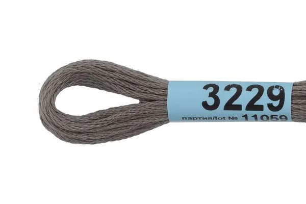Мулине GAMMA нитки для вышивания 4 шт. по 8 м., 3229 темно-серый