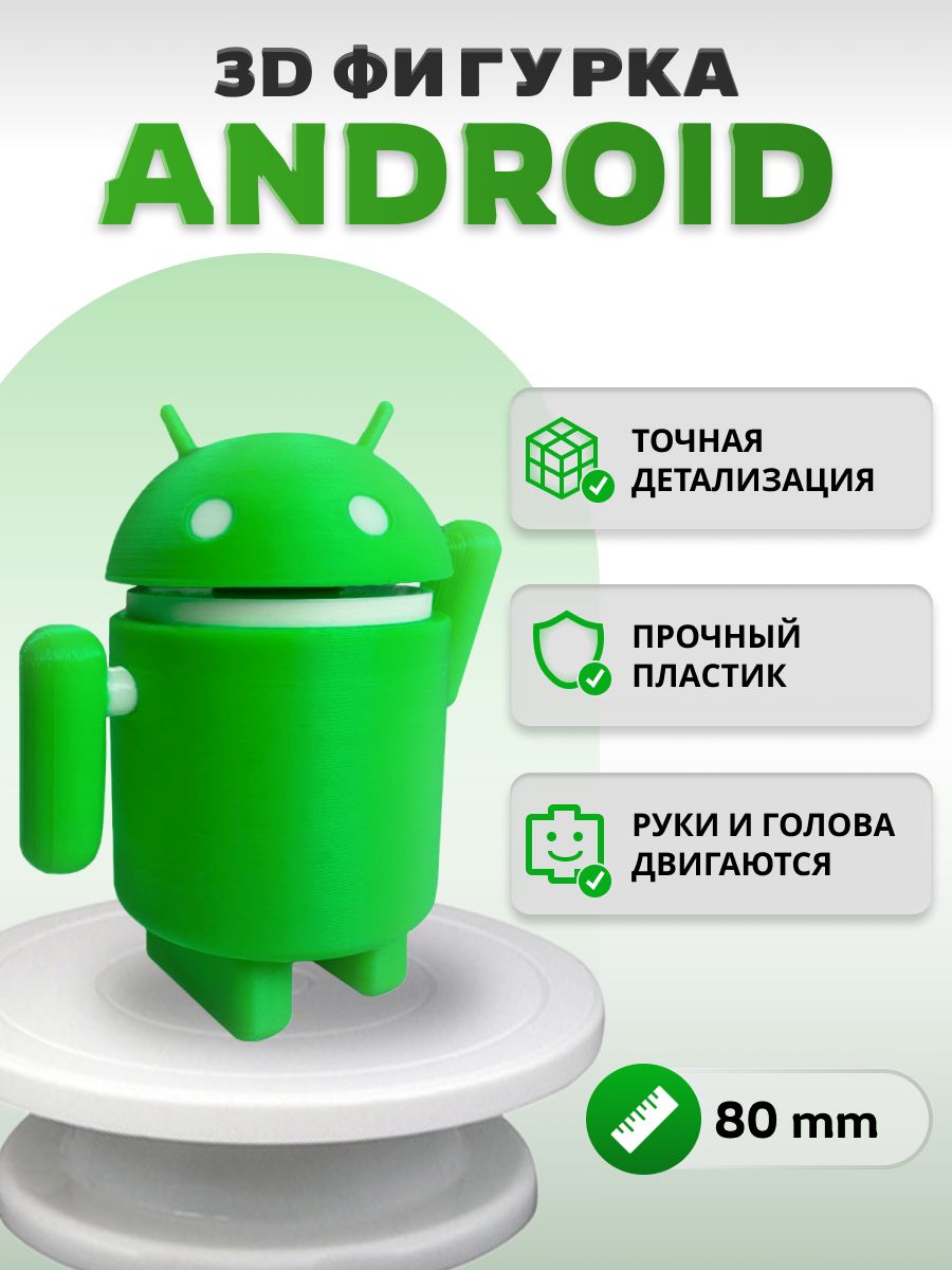 Фигурка Робот - Андроид (Android), зеленый