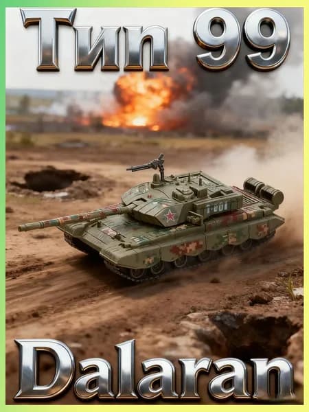 Танк Тип-99 (ЗТЗ-99) (Китай) 1:72 - Сборная модель без клея и окраски детальная Dalaran