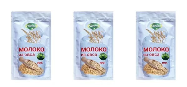 Florina Молочко из овса, сухое, 100 гр, 3 шт