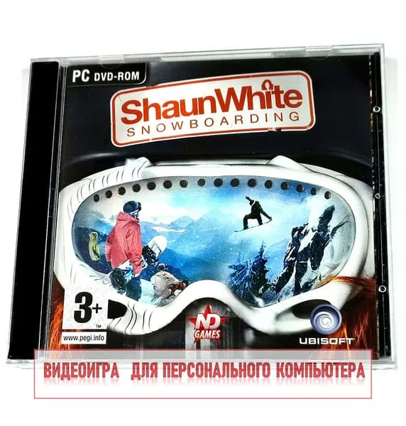 Видеоигра. Shaun White Snowboarding (2009, Jewel, PC-DVD, для Windows PC, русские субтитры) симулятор сноуборда, спорт / 6+. Товар уцененный