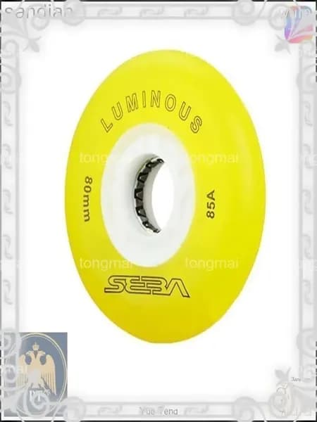 Колеса для роликов светящиеся Seba Luminous 80mm/85A желтые 4шт