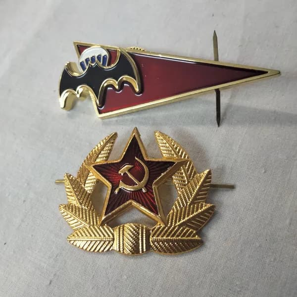Уголок + кокарда СА на берет "Спецназ ВДВ", латунь
