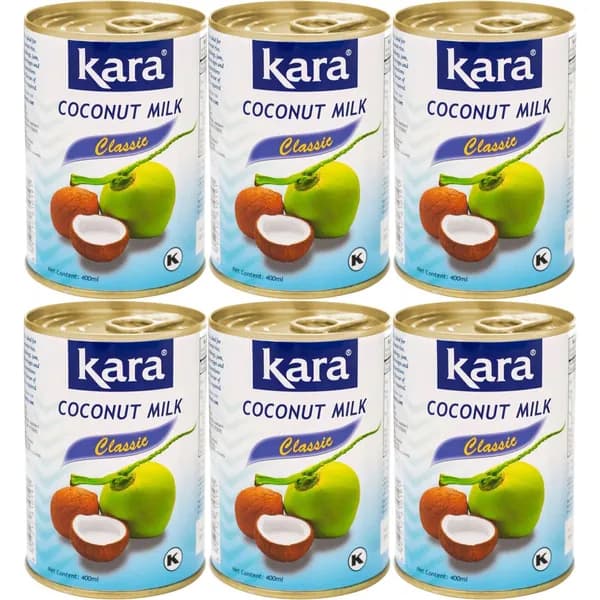 Растительный напиток кокосовый Kara Classic 17% 0,4 л, набор: 6 штук