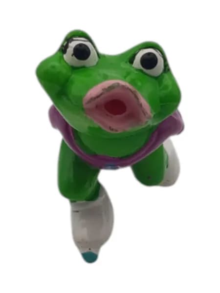 Винтажная игрушка Kinder Surprise, Лягушка на коньках.