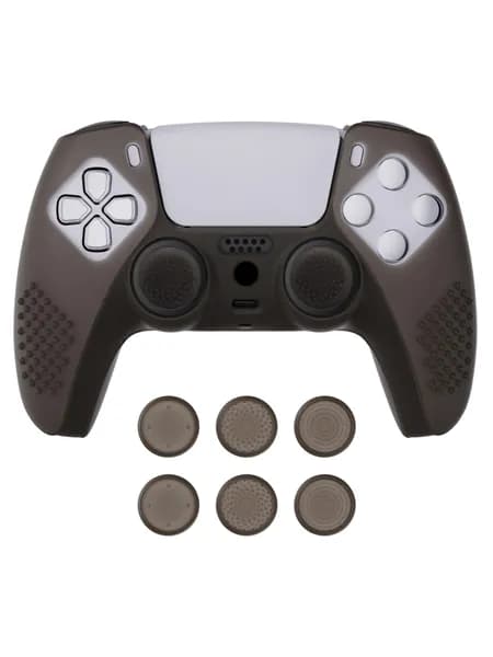 PlayVital Силиконовый чехол 3D Studded для PS5 контроллера, противоскользящая накладка с 6 насадками на стики для комфортной игры