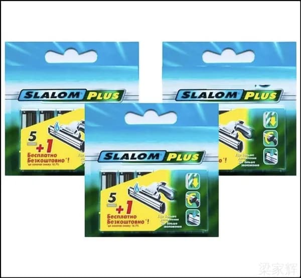 Сменные кассеты Слалом Плюс (5+1)*3, 18 шт для мужских бритв Slalom Plus (подходит к Schick Ultrex)