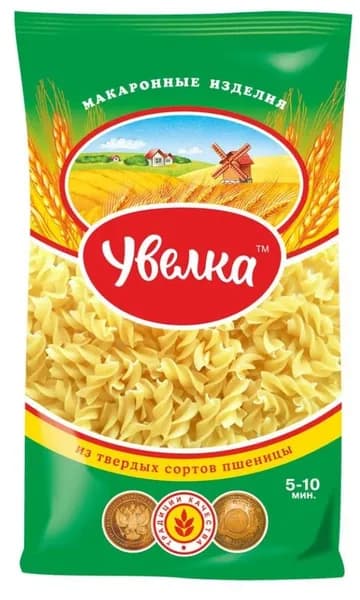 Увелка Макаронные изделия Спираль, 450 г