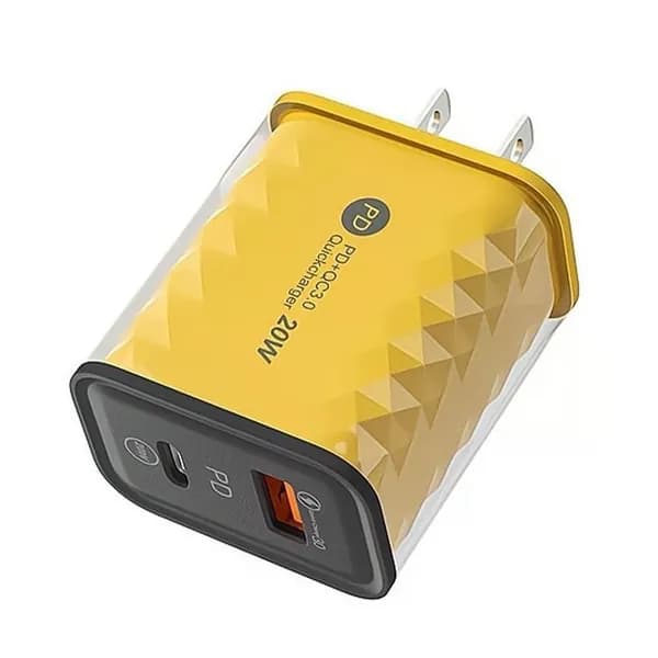 Зарядный блок PD20W с портами USB-A и USB-C, GaN, быстрая зарядка для Huawei и iPhone 15