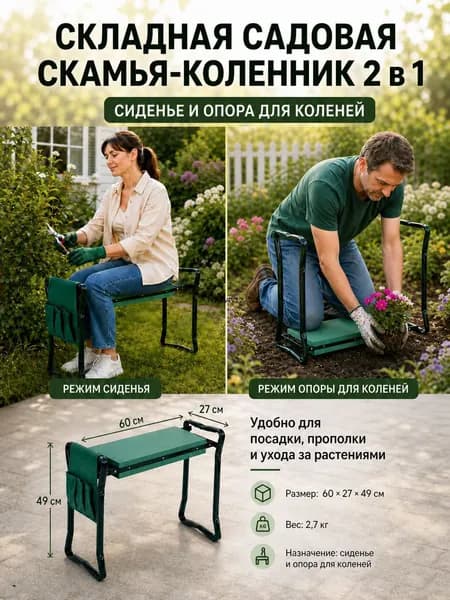 Скамейка-перевертыш 60х49х27 см