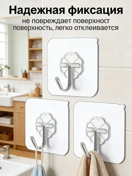 Рейлинг для кухни, ванной х 6 см х 6 см 5 предм. abs пластик прозрачный