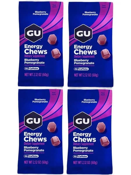 Конфеты жевательные GU Energy Chews Черника-Гранат 4шт х60гр