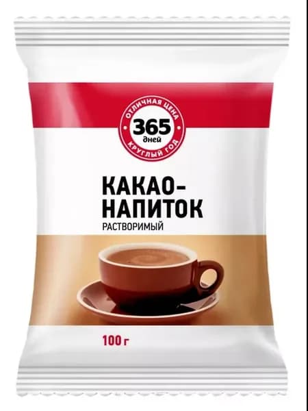 Какао-напиток растворимый 365 ДНЕЙ 100г 8шт