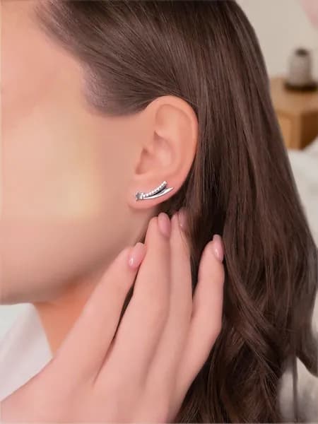 Серьги женские серебро 925 Клаймберы Продевки
