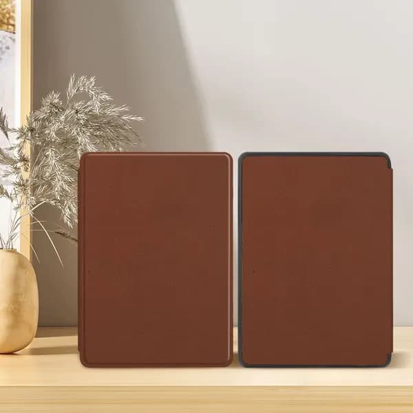 Чехол для Kindle Paperwhite 12-го поколения и Kindle Colorsoft Signature Edition (7 дюймов), коричневый, с функцией автоматического пробуждения и сна