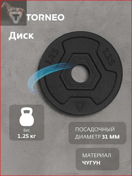 Диски для штанги, 1.25 кг, диаметр диска: 15.1 см