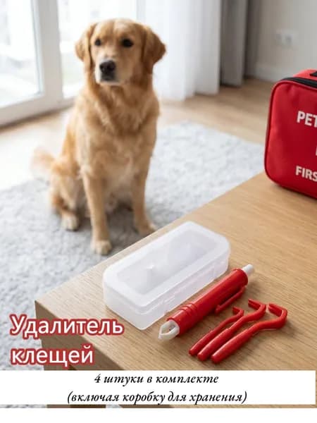 Зажим для дегельминтизации домашних животных от блох, 1 комплект