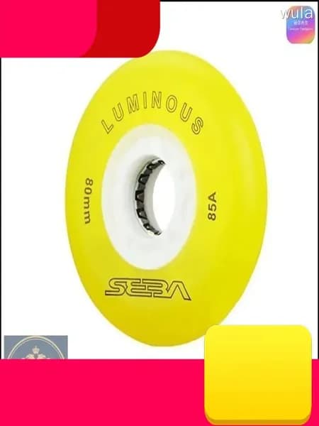 Колеса для роликов светящиеся Seba Luminous 80mm/85A желтые 4шт