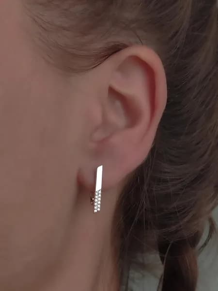 Серьги серебряные женские 925 ювелирные сережки фианит