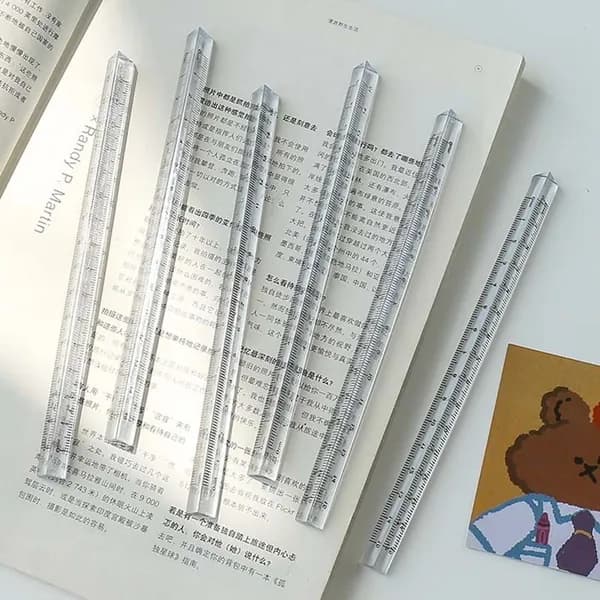 15cm / 20cm Треугольник для студентов Прозрачная линейкаMY@