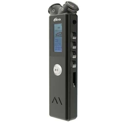 Диктофон Ritmix RR-145 16 Гб, 2 микрофона, метал, чёрный