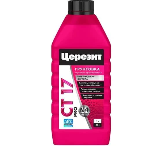 Церезит СТ 17 PRO, 1 л, грунтовка глубокого проникновения