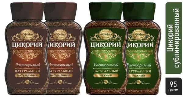 Цикорий сублимированный Московская кофейня на паяхъ Насыщенный 95 гр 2 шт + Нежный 95 гр 2 шт