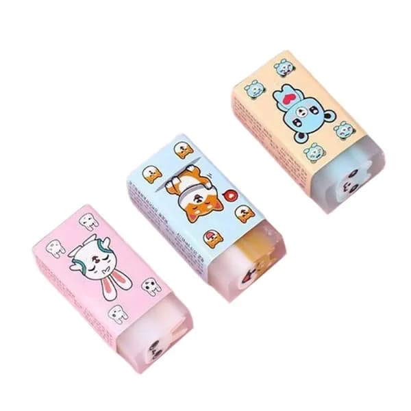 1 кусок фруктового ластика для сэндвичей из ПВХ случайного цвета-animal sandwich eraser