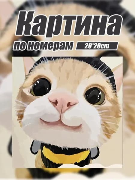 Рисование по номерам,Милый кот
