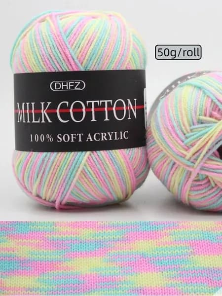 Пряжа молочный хлопок 50g/roll