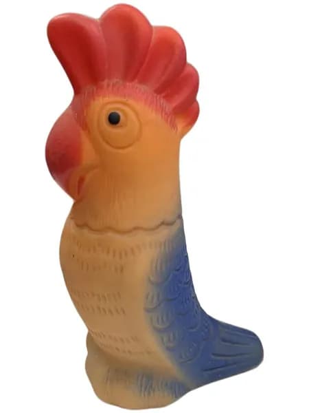 Винтажная резиновая игрушка Попугай СССР