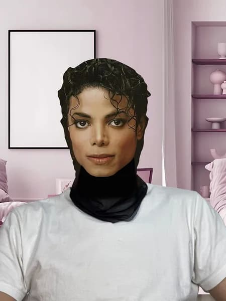 Карнавальная маска-балаклава с 3D-принтом Michael Jackson, универсальный размер 40x25 см, из полиэстера