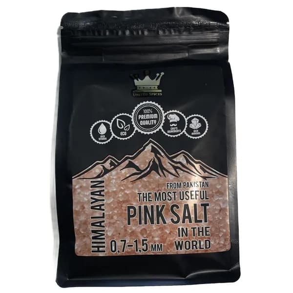 Соль пищевая гималайская розовая мелкий помол United Spices, 1 кг
