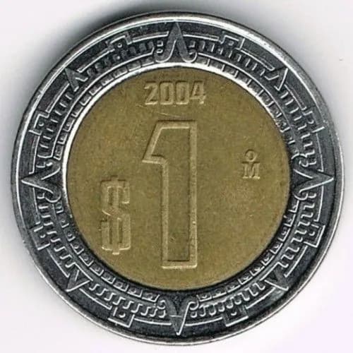 1 песо, 2004 год. Мексика