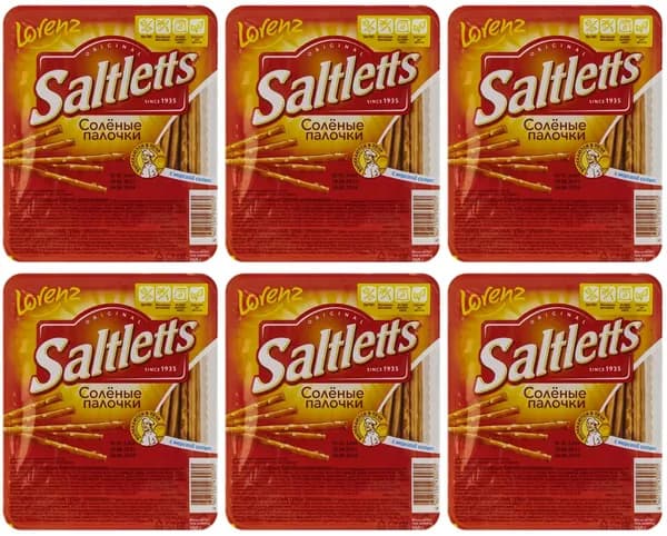 Lorenz Палочки Saltletts Классические соленые, 150 г, 6 шт