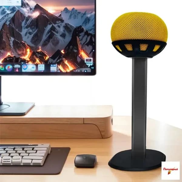 Подставка для колонок HomePod mini и HomePod 2 из алюминиевого сплава и ABS-пластика, чёрная