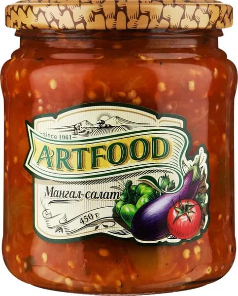 Овощной салат ARTFOOD консервы стерилизованные Мангал-салат ст/б 450мл
