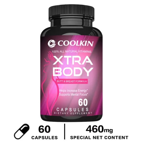 Биологически активная добавка Coolkin Xtra Body разработана для увеличения груди и подтяжки ягодиц.
