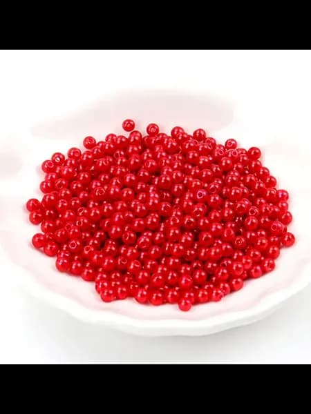 Красные акриловые бусины 4 мм, 500 шт