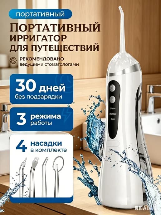 Ирригатор для зубов портативный, уход за полостью рта