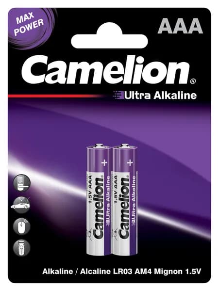 Батарейки щелочные Camelion ААА / Мизинчиковые 2 шт.