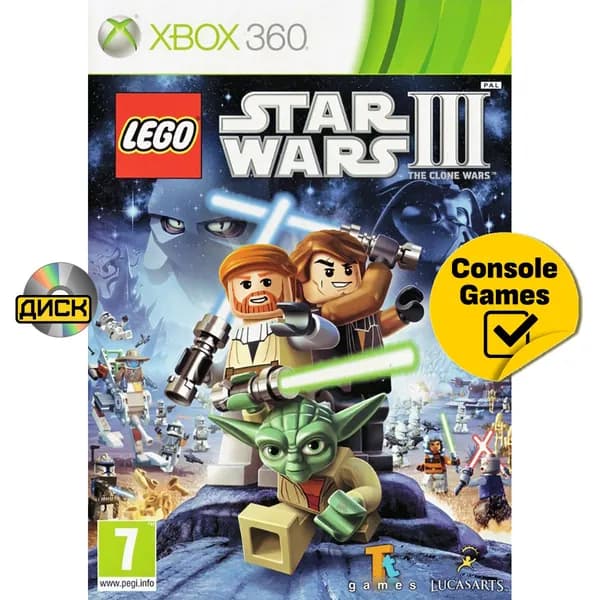 Игра Xbox 360/One LEGO Star Wars 3 (английская версия) (XBox 360, Xbox One, Английская версия)