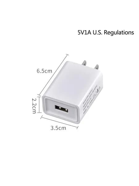 Портативное универсальное зарядное устройство USB 5 В 1 А/2 А, подходящее для зарядки мобильных телефонов.