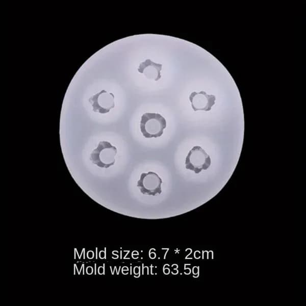 Силиконовая форма клубника и малина, 7 отверстий, 3D-рельеф, кондитерская