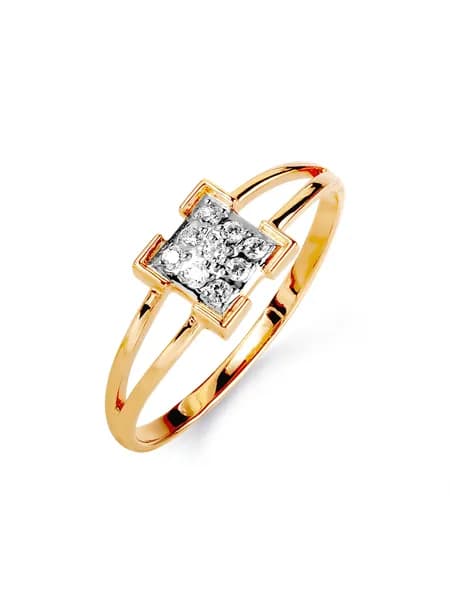 Кольцо серебряное женское 925 пробы с фианитами, KARATOV