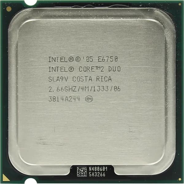 Процессор Socket LGA 775 Core 2 Duo E6750 ( 2 ядра / 2660 МГц / 2,66 ГГц / кэш 4 Мб / шина 1333 МГц )