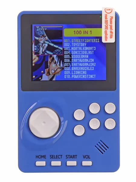 Портативная приставка 100 игр 16-bit Синяя 2.8 Дюйма