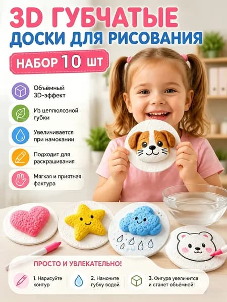 3д бумага для рисования для детей водой 10 шт.