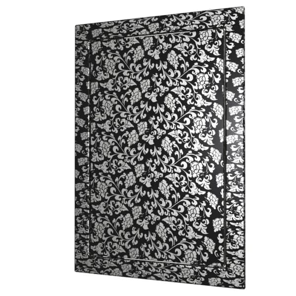 Ревизионный люк-дверца пластиковый нажимной ERA Л1520 Black design 168х218 мм с фланцем 146х196 мм