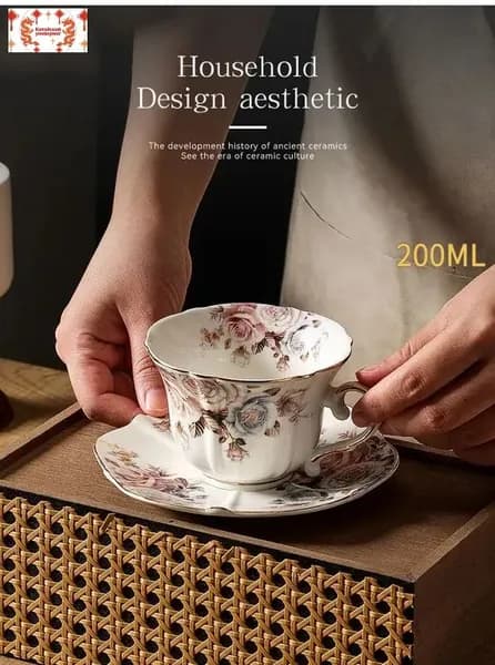 Чайная пара "Розы старой Англии", Фарфор, Royal Albert, Великобритания, вторая половина 20 века.